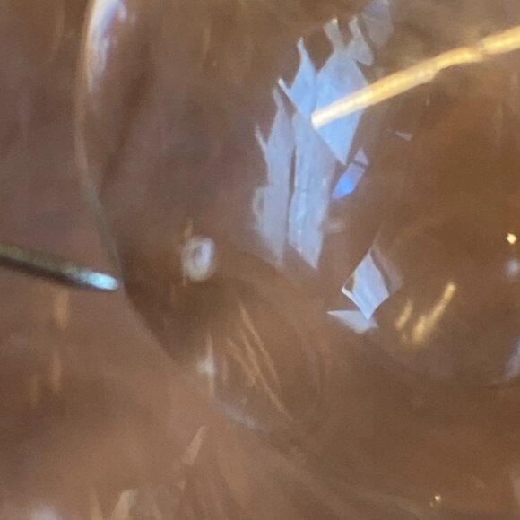 Vintage Heavy Orb Lens Cut Round Crystal Ball Rose Bowl 5.5"H Globe Vase - Picture 8 of 12